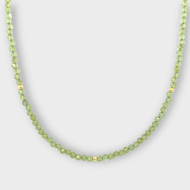 Faceted Peridot Necklace