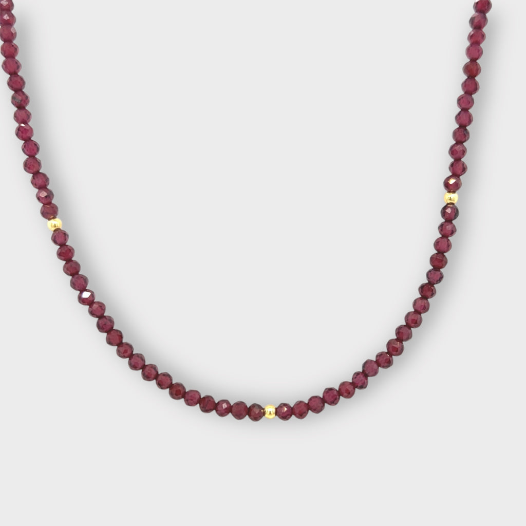 Faceted Garnet Necklace