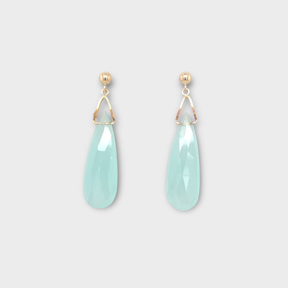 Blue Chalcedony Earrings