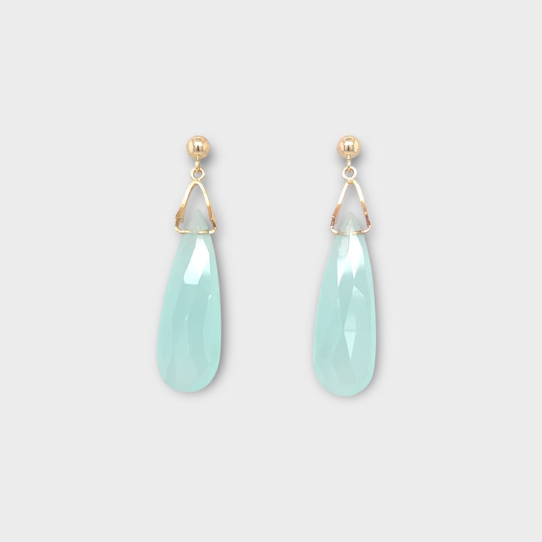 Blue Chalcedony Earrings