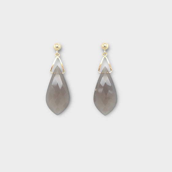 Grey Chalcedony Earrings