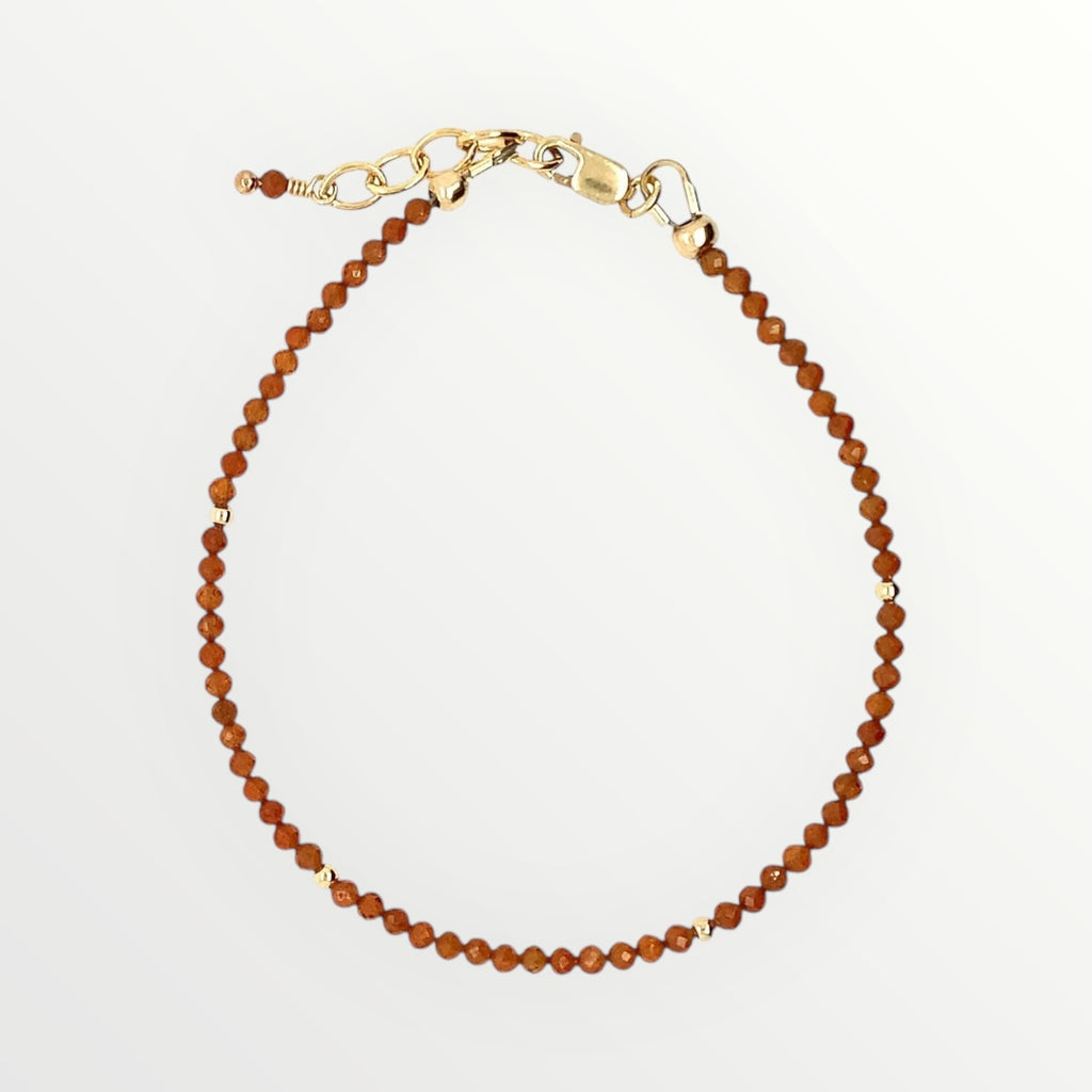 Faceted Hessonite Garnet Bracelet