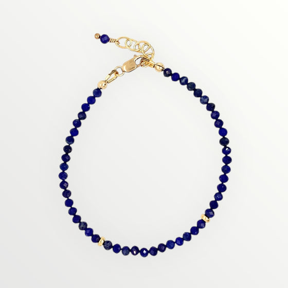 Faceted Lapis Lazuli Bracelet