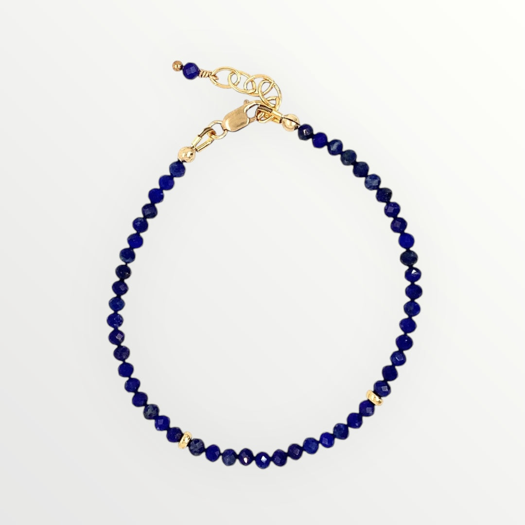 Faceted Lapis Lazuli Bracelet