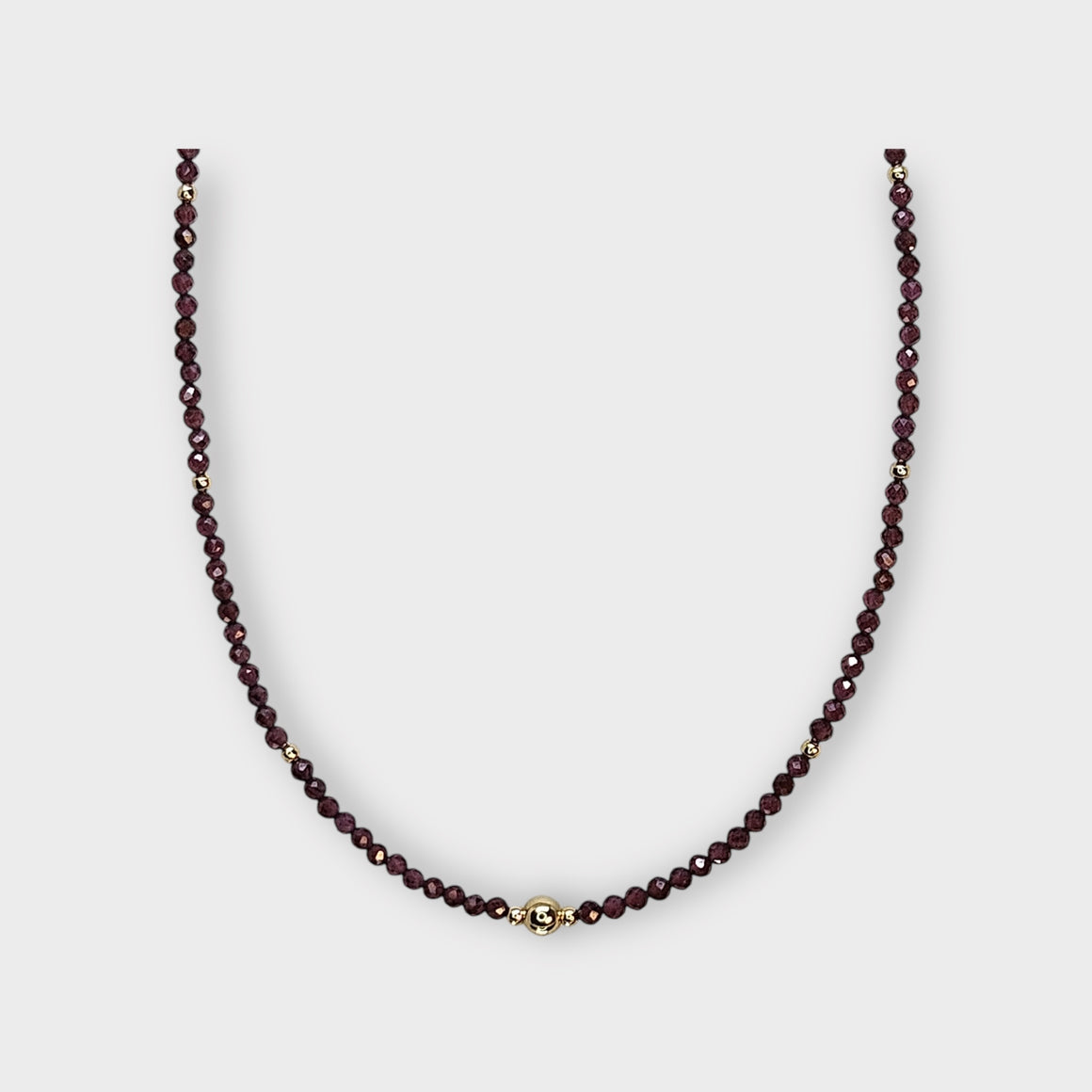 Faceted Garnet Necklace