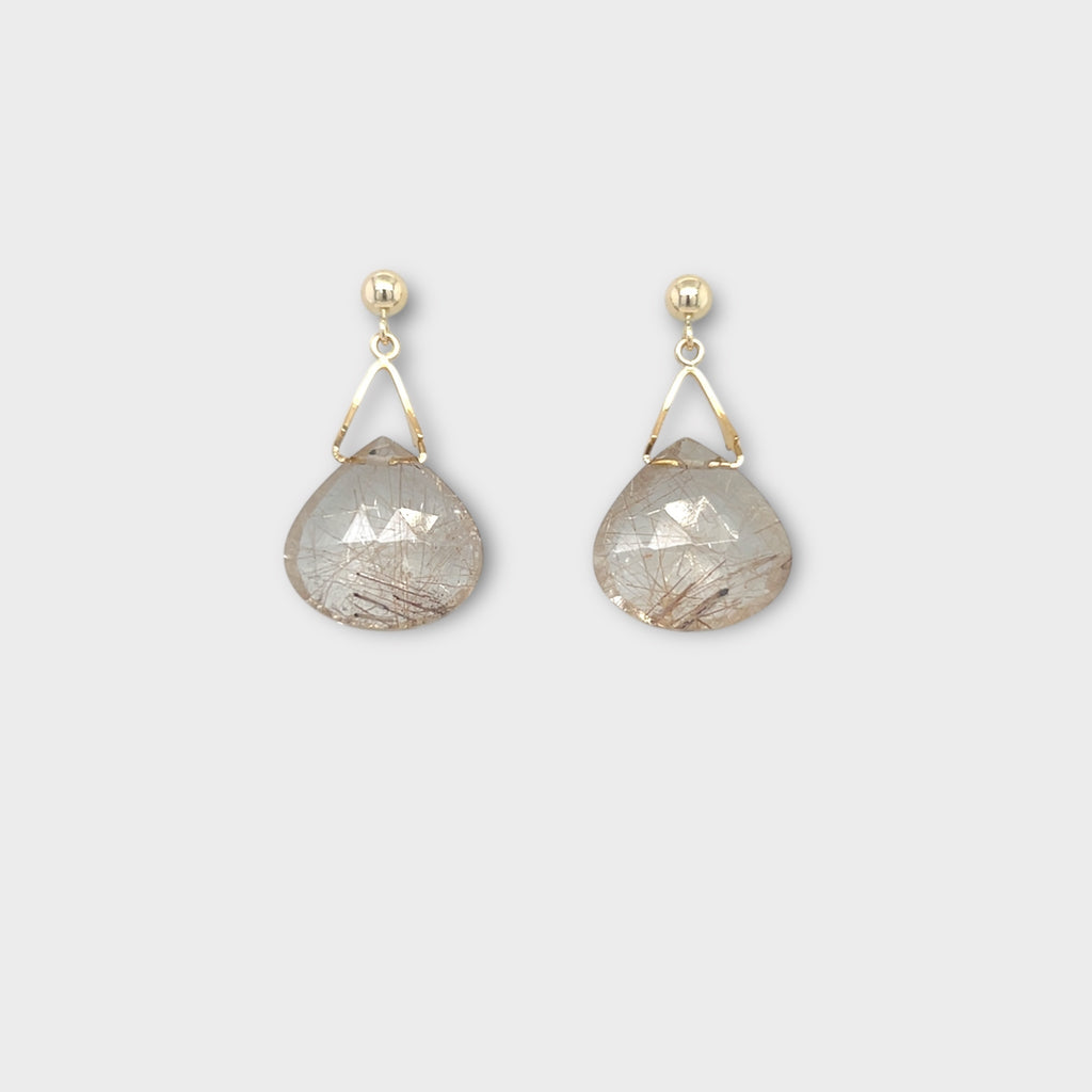 Rutilated Quartz Earring