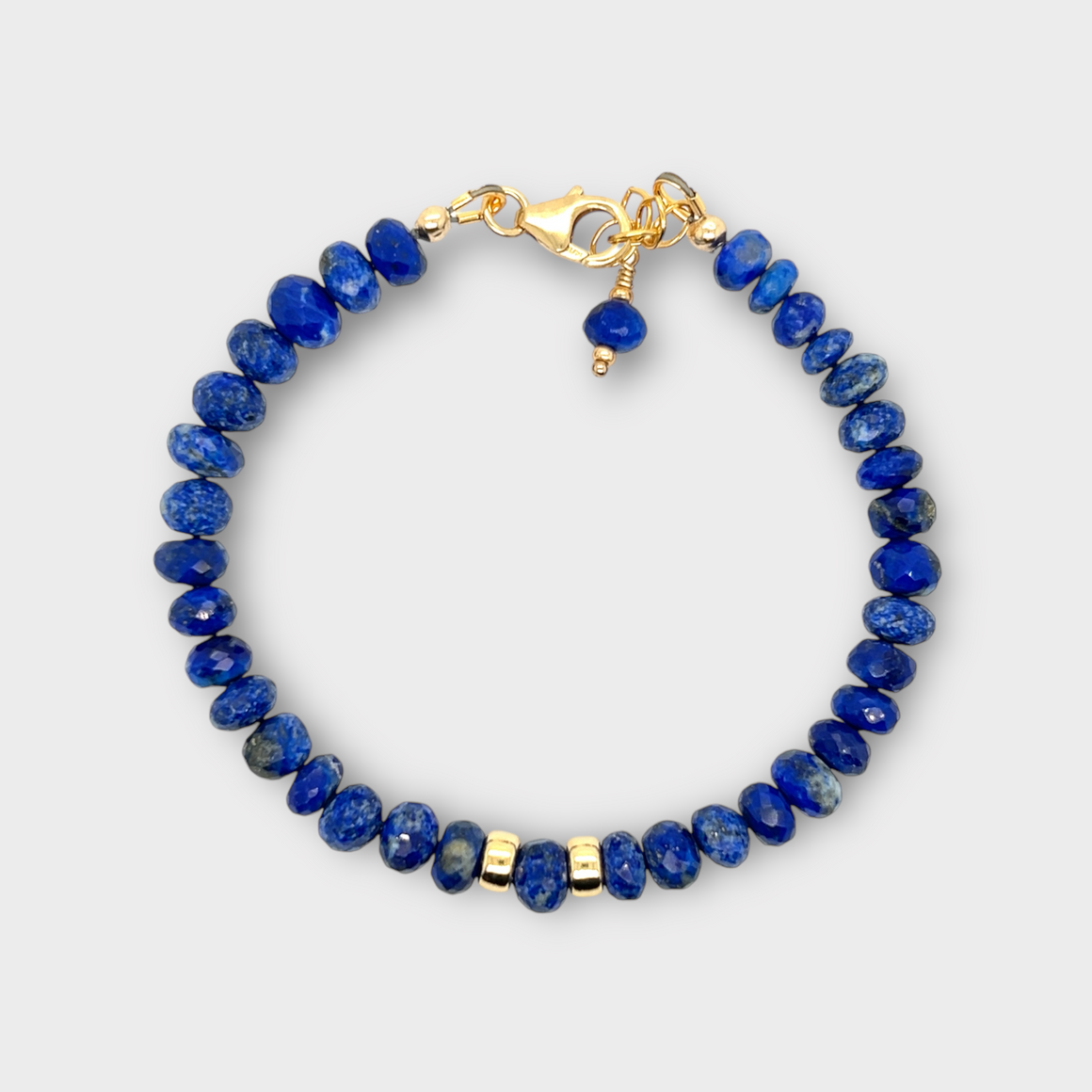 Faceted Lapis Lazuli Bracelet